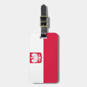 Poolse vlag bagagelabel (Voorkant verticaal)