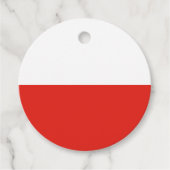 Poolse vlag bedankjes labels (Voorkant)