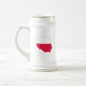 Poolse vlag Bier Stein Bierpul (Links)