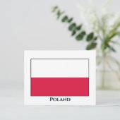 Poolse vlag briefkaart (Staand voorkant)