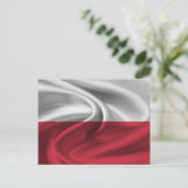 Poolse vlag briefkaart (Staand voorkant)
