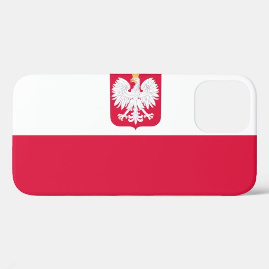 Poolse vlag Case-Mate iPhone case (Achterkant (horizontaal))