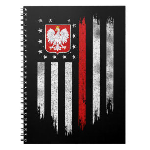 Poolse vlag Combo Poland Usa Polska Notitieboek
