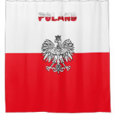 Poolse vlag douchegordijn (Voorkant)