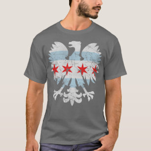 Poolse vlag Eagle Chicago T-shirt