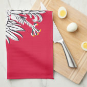 Poolse vlag & Eagle, Poolse mode/sport Theedoek (Quarter Fold)