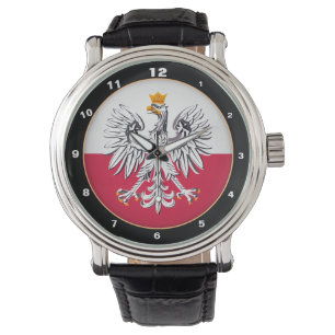 Poolse vlag & Eagle, Poolse trendy mode/ontwerp Horloge