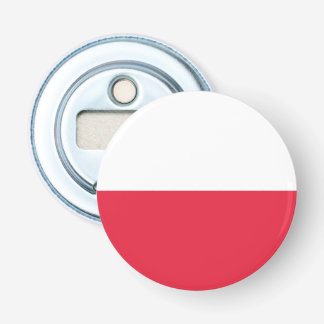 Poolse vlag Emblem Button Flesopener