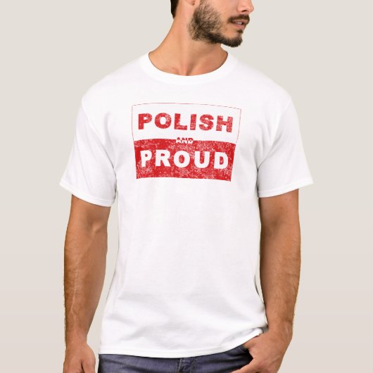 Poolse vlag en vlag voor rode wijn t-shirt (Voorkant)
