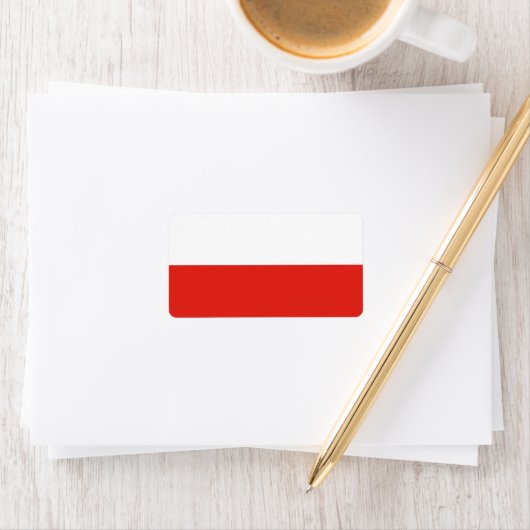 Poolse vlag etiket (Insitu)