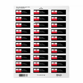 Poolse vlag etiket (Full Sheet)