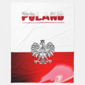 Poolse vlag fleece deken (Voorkant)