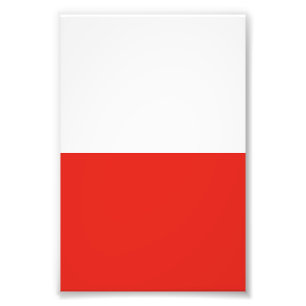 Poolse vlag foto afdruk