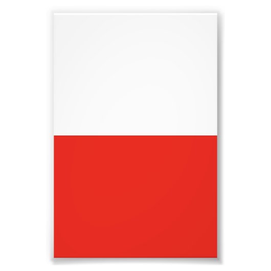 Poolse vlag foto afdruk (Voorkant)
