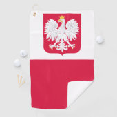 Poolse vlag golfhanddoek (Insitu)