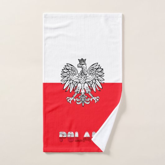 Poolse vlag handdoeken (Handdoek)
