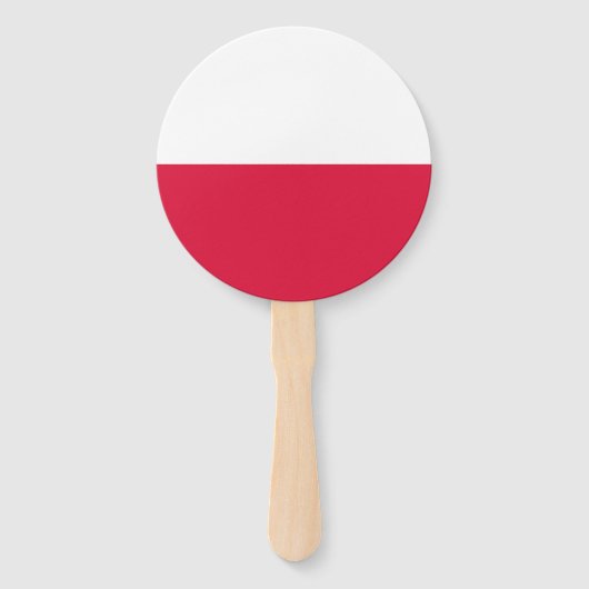 Poolse vlag handwaaier (Voorkant)