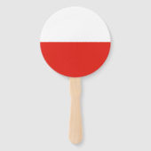 Poolse vlag handwaaier (Achterkant)