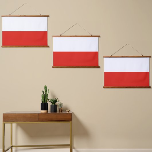 Poolse vlag hangend wandkleed (Asymmetrisch)