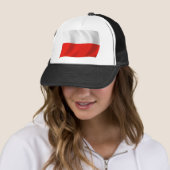 Poolse Vlag Hoed Trucker Pet (In situ)