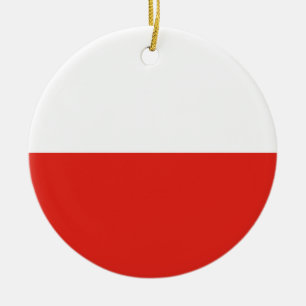 Poolse vlag keramisch ornament