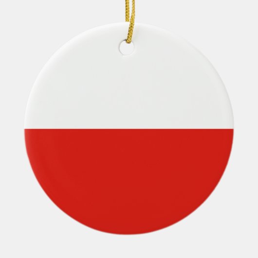 Poolse vlag keramisch ornament (Voorkant)
