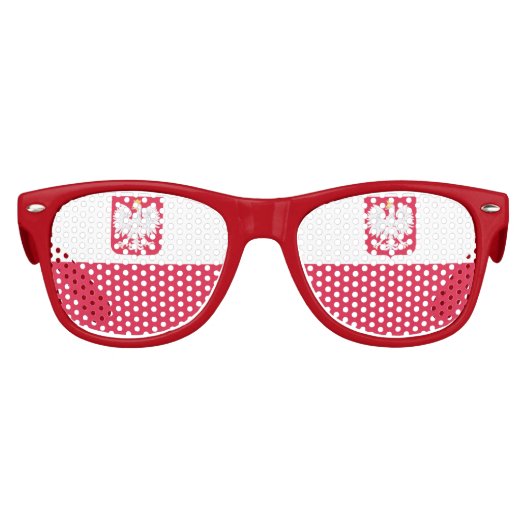 Poolse vlag kinder zonnebril (Voorkant)