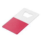 Poolse vlag kredietkaart flessenopener (Voorkant Gekanteld)