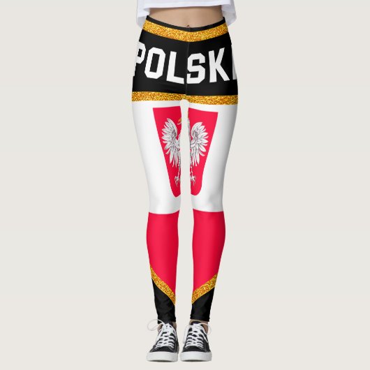 Poolse vlag leggings (Voorkant)