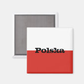 Poolse vlag magneet (Voorkant / Achterkant)