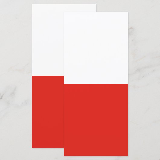 Poolse vlag menu (Voorkant / Achterkant)