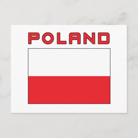 Poolse vlag met Polen Briefkaart (Voorkant)