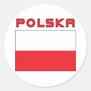 Poolse vlag met Polska Ronde Sticker