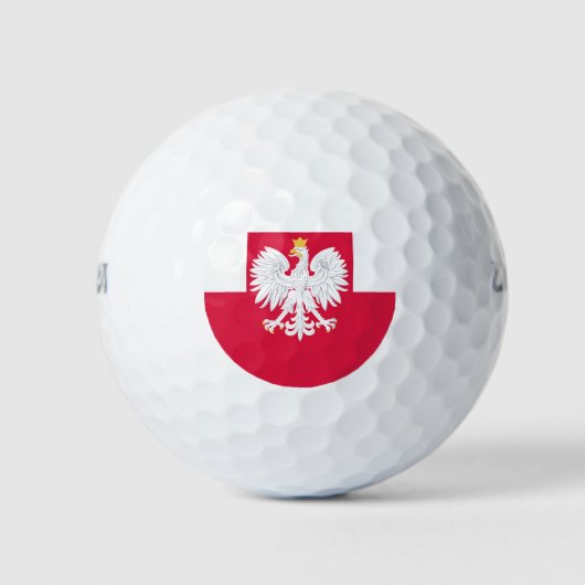 Poolse vlag (met wapen) golfballen (Voorkant)