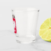 Poolse vlag (met wapen) shot glas (Rechts)