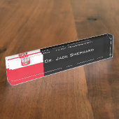 Poolse vlag naambordje (Zijkant)