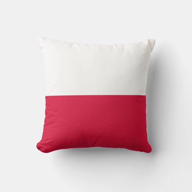 Poolse vlag op Amerikaanse MoJo Pillow Kussen (Voorkant)