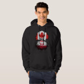 Poolse vlag over bomen in Canada Hoodie (Voorkant volledig)