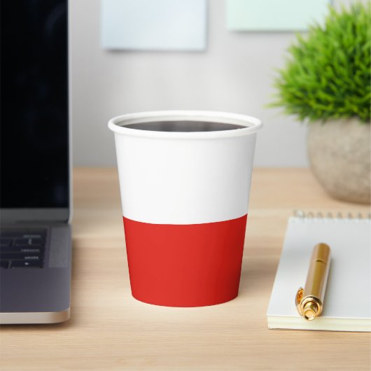 Poolse vlag papieren bekers (Insitu)