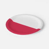 Poolse vlag papieren bordje (Gekanteld)