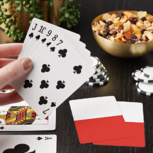Poolse vlag pokerkaarten