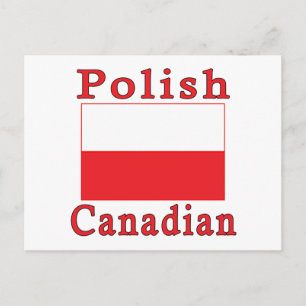 Poolse vlag Poolse Canadese Briefkaart