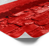 Poolse vlag poster (Hoek)