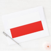 Poolse vlag rechthoekige sticker (Envelop)