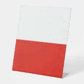 Poolse vlag reclamebord met voetstuk (Voorkant)