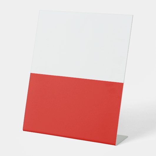 Poolse vlag reclamebord met voetstuk (Voorkant)