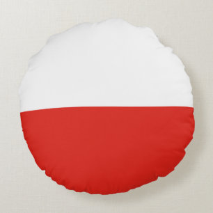 Poolse vlag rond kussen