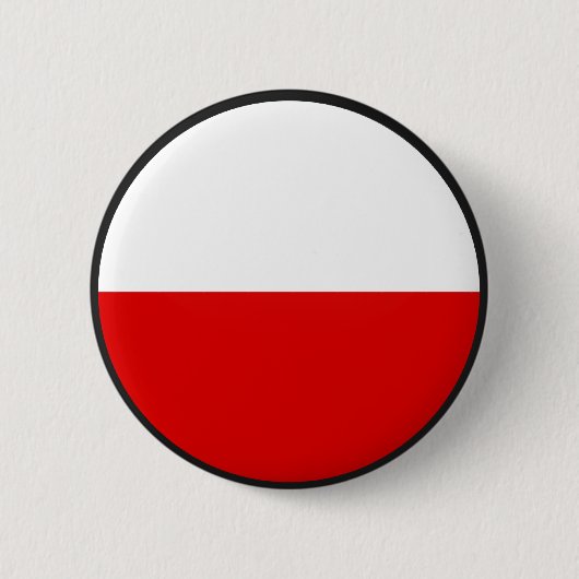 Poolse vlag ronde button 5,7 cm (Voorkant)