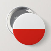 Poolse vlag ronde button 7,6 cm (Voorkant /achterkant)