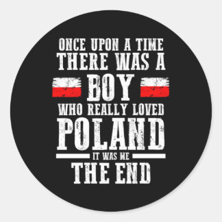 Poolse vlag ronde sticker